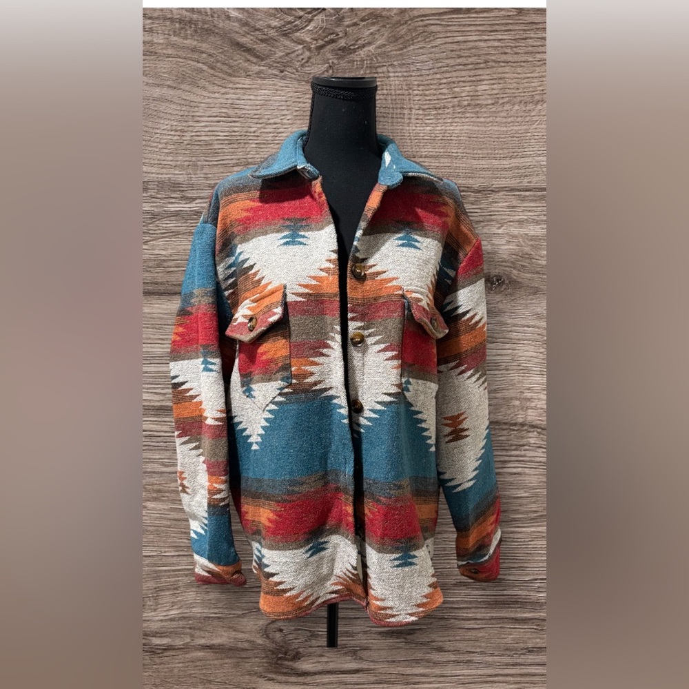 Multicolor Patterned Women's Jacket - image 1